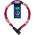 ABUS Kettenschloss Catena 6806K – Leichtes Fahrradschloss aus gehärtetem Stahl mit modischem Textilschlauch – Vierkantkette mit ABUS-Sicherheitslevel 6 – 85 cm – Pink