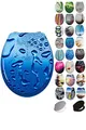 Grafner MDF WC Sitz viele schöne Motive zur Auswahl - stabile Qualität - einfache Montage WC Deckel Klobrille (Blue Droplets)
