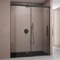 Duschtür Nischentür Dusche Duschabtrennung Duschkabine 100x195cm Duschwand Schwarz Esg-sicherheitsglas Duschabtrennung Soft-close Klarglas Inkl. Nano-beschichtung Teramo12k - Doporro