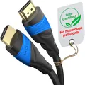 KabelDirekt – 4K HDMI-Kabel – 12,5m – Entwickelt in Deutschland – Für jedes HDMI Kabel Setup (4K@60Hz, High Speed HDMI mit Ethernet, Blu-ray, PS5, Xbox Series, Switch)