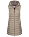 Geographical Norway Steppweste Damen Steppweste Kapuze Übergangs Frühlings Windbreaker Lang Weste