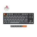 Keychron K8 Max Custom Wireless Mechanische Tastatur 2.4 GHz/Bluetooth/USB-C, Hot-swap, RGB, Aluminiumrahmen, QMK/VIA Programmierbare Makros, PBT Keycaps, für Mac Windows, Super Red Switch