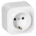 ORNO| Schuko Steckdose - OR-OE-7205(gs)/W - Weiß - Modernes Design - Mit Erdung