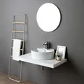 KIAMAMI VALENTINA - Runder Spiegel 70 cm Modern ohne Rahmen