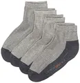 Camano Herren 5932 Quarter 4 Paar Sportsocken, Grau (Grey 10), 39-42 EU