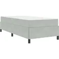 vidaXL Bettrahmen mit Matratze Hellgrau 90 x 190 cm Stoff 3399030