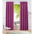 OTTO home Vorhang Raja, Gardinen mit Kräuselband, Vorhänge Wohnzimmer (2 St), Kräuselband, blickdicht, Polyester, 2er-Set, Bestseller, einfarbig, modern, pflegeleicht, Mikrofaser lila 140 cm x 265 cm