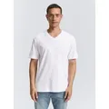 TOM TAILOR T-Shirt T-Shirt (im Doppelpack) T-Shirts mit V-Ausschnitt im 2er-Pack weiß L (50/52)