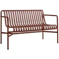 Hay Palissade Dining Bank mit Armlehnen Iron Red