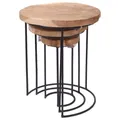 ORION COUCHTISCH Beistelltisch modern rund 3er SET