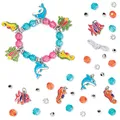 Baker Ross Bettelarmband-Bastelsets „Meerestiere“ (3 Stück) – für Kinder zum Basteln von Armbändern (Perlen, Anhänger und elastische Schnur enthalten) Sortiert