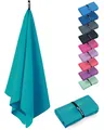 Fit-Flip Microfaser Handtücher - kompakt und leicht – für Reisen, Sport und Strand - Mikrofaser Handtuch schnelltrocknend – als Sauna und Badetuch groß (1x 180x90cm, Petrol Blue)
