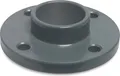 Mega Klebeflansch PVC-U DN110 x 125 mm DIN Flansch x Klebemuffe 16 bar, grau