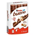 Kinder bueno 6 einzeln verpackte Waffel Riegel mit Füllung 129g
