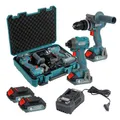 K&S Könner&Söhnen KS IDISD 20V SET 2 kabelloses, Professional Meister-Set Akku Schlagbohrmaschine und Akku-Drehschlagschrauber bürstenlosen Motoren, zum Bohren, Befestigen, mit 2×2Ah 20V Akkus, Ladeg