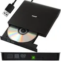 Izoxis NEU Externes CD/DVD-Laufwerk+CD-Brenner mit USB-Anschluss für PC/Notebook 2582801-N1