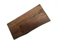 DM-Handel Waschtischplatte Eiche Holzplatte massiv (von 40 cm bis 120 cm Breit Waschtisch, Naturkant Waschbecken, Waschbeckenplatte Dunkel Braun), sehr Massiv 4 cm