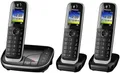 Panasonic KX-TGJ323GB Schnurlos Telefon Trio mit AB schwarz "wie neu"