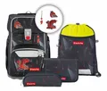 Step by Step GIANT Schulranzen-Set „Dragon Drako“, 5-teilig, rot, ergonomischer Tornister mit Reflektoren, höhenverstellbar mit Hüft- und Brustgurt, für Jungen ab der 1. Klasse, 23 Liter
