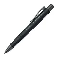 FABER-CASTELL Kugelschreiber POLY BALL Urban All Black, Schreibfarbe: blau, 1 St.