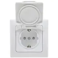 Delphi Schutzkontakt-steckdose 16a/250v, Weiß, Ip44