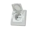 ChiliTec Unterputz-Steckdose DELPHI Steckdose IP44 mi Deckel 250V~/ 16A UP weiß