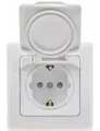 DELPHI Schutzkontakt-Steckdose 16A/250V, weiß, IP44