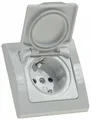 CT22306 DELPHI weiß Schutzkontakt-Steckdose  IP44, mit Klappdeckel X