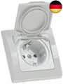 DELPHI Steckdose Unterputz IP44 Aussen Innen mit Dichtung Klapp-Deckel 250V 16A