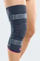 medi - Genumedi pro - Knieorthese mit Patella-Pelotte - Silber - Größe IV - Kniebandage zur Knie Gelenk Stabilisierung - Knee Support mit Gurten - Bandage Kniegelenk Stabilisator