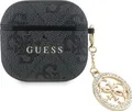 GUESS Schutzhülle für AirPods 4, Guess Strass 4G Charm Case, Schwarz