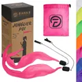 Freizeitsport Diabolo mit UV-Beleuchtung, 40 cm, Engelsflügel, gepunktet, mit Softpunkten, inkl. Transporttasche, Rosa