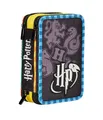 Seven Harry Potter Mäppchen, Mehrfarbig, Federtasche für Schreibwaren, Etui mit Stiften, Kugelschreiber, & mehr, 3 Fächer, Mädchen & Jungen, Schule - Grundschule, XXL