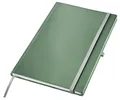 Leitz Style A4 Notizbuch Kariert, Hardcover, 160 Seiten, 80 Blatt, FSC-zertifiziertes 100 g/m² Papier, Verschluss & Lesezeichen, für Büro & Home Office, Grün, 44761053
