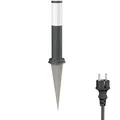 ledscom.de Wegelicht / Pollerleuchte / Gartenleuchte PORU mit Erdspieß und 2m Kabel für außen, IP44, 39cm, anthrazit, 1 x E27 max. 60W