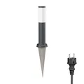 ledscom.de Wegelicht/Pollerleuchte/Gartenleuchte PORU mit Erdspieß und 2m Kabel für außen, IP44, 39cm, anthrazit, 1 x E27 max. 60W