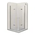 i-flair Duschkabine EMMA mit Falttüren 70x80 cm Höhe: 190cm, Eckduschkabine Falttürkabine aus durchsichtigem 6mm NANO ESG Sicherheitsglas - DK99