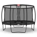 BERG Champion Regular Trampolin 430 Grau | Gartentrampolin mit Sicherheitsnetz Deluxe | Airflow Pro für 150% mehr Luftstrom | TwinSpring V-Federn | UV-beständiger Rand | Stabiler Rahmen