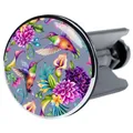 Sanilo Waschbeckenstöpsel, viele schöne Stöpsel für das Waschbecken zur Auswahl, universal mit Motiv (Kolibri)