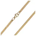 Materia Goldkette Damen Herren Panzerkette 2mm K99, 333 Gelbgold, Hochglanz goldfarben 50 cm