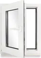 Kellerfenster Kunststoff weiß Dreh-Kipp 50x110 cm(BxH) DIN Links 3 -fach Glas Dichtung Schwarz