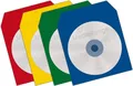 500 MediaRange Papiertaschen bunt mit Lasche + Sichtfenster color Papier Hüllen
