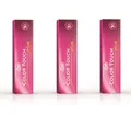 3x Wella Color Touch Plus Mittelbraun Intensiv Natur Braun 44/07 60 ml