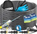 MASKO® Premium Rohrreinigungsschlauch Set Abflussreiniger 200 bar inkl. Tasche 3 Adapter 2 Düsen + rotierend kompatibel mit Kärcher k2-k7 LAVOR Hochdruckreiniger universal Rohrreinigungsset