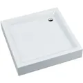 Aquabad® Duschwanne Komplettset NORMA, Quadrat, Acryl, 1-St., Duschwanne + Ablaufgarnitur, 90x90 cm weiß 90 cm x 16 cm x 90 cm