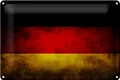 Schild Blech 30x20cm - Made in Germany - Flagge Deutschland Fahne Metall Deko Bl