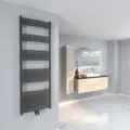 Lojimax Design Badheizkörper Badezimmer Heizung Opus, Breite * Höhe & Farbe:600 * 1800 in Anthrazit, Form/Anschluss/Leistung:Gerade/Mittel / 994W