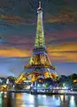 BLUEBIRD Puzzle Eiffelturm bei Sonnenuntergang, Paris, Frankreich 1000 Teile