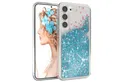 EAZY CASE Handyhülle Liquid Glittery Case für Samsung Galaxy S23 Plus 6,6 Zoll, Gloss Slimcover Girly Backcover Bling Phone Case kratzfeste Cover Blau
