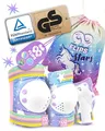 99FLIPS Schoner Inliner Kinder Knieschoner Kinder - Inliner Schoner Set - Protektoren - Knie und Ellenbogenschützer - Größe S/M Rainbow - Knieschützer Skateboard, Scooter, Rollschuhe
